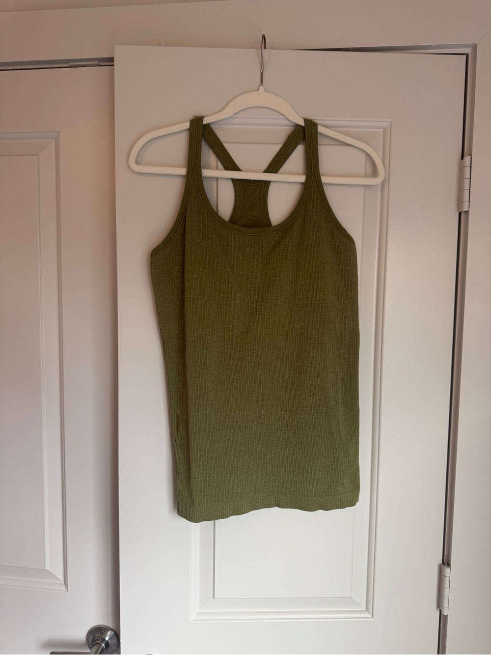 lululemon athletica Olive Green Ribbed Racerback Tank